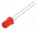 LED  5mm  rot  80÷180mcd  20°  10mA  1,9÷2,3V  Front  gewölbt