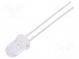 LED  5mm  rot  7000÷11000mcd  20°  20mA  2,2÷2,8V  Front  gewölbt