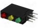 LED  im Gehäuse  rot/grün/gelb  3mm  Anz.Dioden 3  20mA  40°