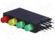 LED  im Gehäuse  rot/grün/gelb  3mm  Anz.Dioden 4  20mA  40°