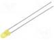 LED  3mm  gelb  110÷250mcd  60°  Front  gewölbt