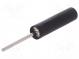 Buchse  4mm Bananen  20A  schwarz  vernickelt  -25÷80°C  10mΩ