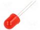 LED  10mm  rot  160÷270mcd  60°  Front  gewölbt