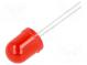 LED  10mm  rot  45÷90mcd  60°  Front  gewölbt