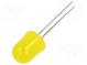 LED  10mm  gelb  40÷45mcd  40°  Front  gewölbt