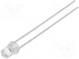 LED  3mm  blau  3500mcd  40°  Front  gewölbt