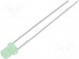 LED  3mm  gelb-grün  13÷30mcd  130°  Front  flach