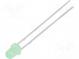 LED  3mm  gelb-grün  70÷120mcd  60°  Front  gewölbt