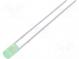 LED  3mm  grün  1300÷2200mcd  110°  Front  flach  ohne Flansch