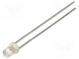LED  3mm  orange  1300mcd  20°  Front  gewölbt