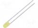 LED  3mm  gelb  90÷160mcd  80°  Front  gewölbt
