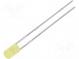 LED  3mm  gelb  70÷120mcd  130°  Front  flach  ohne Flansch