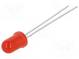 LED  5mm  rot  460÷750mcd  60°  20mA  1,6÷2,5V  Front  gewölbt