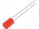 LED  5mm  rot  70÷120mcd  130°  20mA  1,6÷2,4V  Front  flach