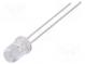 LED  5mm  blau  3800÷5500mcd  15°  20mA  2,8÷4V  Front  gewölbt