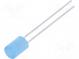 LED  5mm  blau  160÷270mcd  110°  20mA  2,6÷3,6V  Front  flach