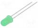 LED  5mm  grün  1300÷2900mcd  60°  20mA  2,6÷3,6V  Front  gewölbt