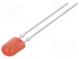 LED  oval  5,2x3,8mm  rot  1000÷1600mcd  110/40°  Front  gewölbt
