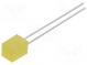 LED  quadratisch  5x5mm  gelb  7÷15mcd  146°  Front  flach  20mA