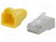 Stecker  RJ45  PIN  8  Kat  5e  abgeschirmt,mit Schutz  vergoldet
