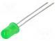 LED  5mm  grün  8,7÷100mcd  50°  10mA  2,1÷2,6V  Front  gewölbt