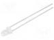 LED  3mm  grün  140÷310mcd  45°  Front  gewölbt  Rastermaß  2,54mm