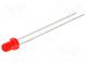 LED  3mm  rot  23÷110mcd  90°  Front  gewölbt  Rastermaß  2,54mm