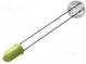 LED  3mm  gelb-grün  11÷30(typ)-85mcd  40°  Front  gewölbt