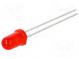 LED  5mm  rot  90÷200mcd  50°  20mA  2,05÷2,5V  Front  gewölbt