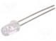 LED  5mm  blau  520÷3200mcd  30°  20mA  3,5÷3,8V  Front  gewölbt