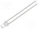 LED  3mm  kaltweiß  2500÷5000mcd  25°  Front  gewölbt