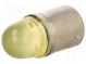 LED lamp  yellow  BA15S  24VDC  24VAC