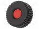 Rändelschraube  Ø  50mm  Innengew  M10  18mm  H  33mm  Deckel  rot