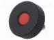 Rändelschraube  Ø  50mm  Außengew  M10  20mm  H  33mm  Deckel  rot