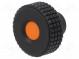Rändelschraube  Ø  70mm  Innengew  M12  20mm  H  42mm  Deckel  orange