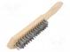 Bürste  Draht-  verzinkter Stahl  Holz  Anzahl Reihen  5