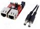 Erweiterungsplatine  RJ45 x2,zur Stromversorgung  54x39mm  36V