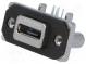 Гнездо  USB AB micro  MUSB  на PCB,на панель,винтами  THT  PIN  5