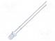 LED  3mm  blau  3000mcd  10°  Front  gewölbt  Rastermaß  2,54mm