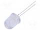 LED  10mm  kaltweiß  10000÷12000mcd  30°  Front  gewölbt