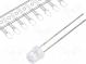 LED  5mm  rot  1560÷2180mcd  140°  20mA  1,8÷2,6V  Front  flach