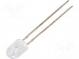 LED  oval  5,1x4,3mm  rot  10000÷13000mcd  100/40°  Front  gewölbt