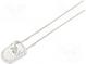 LED  oval  5x4,1mm  rot  10000÷13000mcd  100/40°  Front  gewölbt