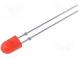 LED  oval  5,1x4,3mm  rot  2180÷4200mcd  100/40°  Front  gewölbt