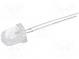 LED  8mm  rot  10000÷13000mcd  30°  Front  gewölbt