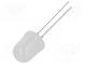 LED  10mm  rot  1120÷1560mcd  60°  Front  gewölbt  Rastermaß  2,54mm