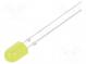 LED  oval  5,1x4,3mm  gelb  8400÷10000mcd  100/40°  Front  gewölbt