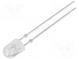 LED  oval  5x4,1mm  gelb  8000÷9000mcd  70/40°  Front  gewölbt  20mA