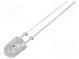 LED  oval  5,1x4,3mm  gelb  2180÷4200mcd  100/40°  Front  gewölbt