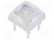 LED Super Flux  7,62x7,62mm  blau  500÷750mcd  140°  Front  flach